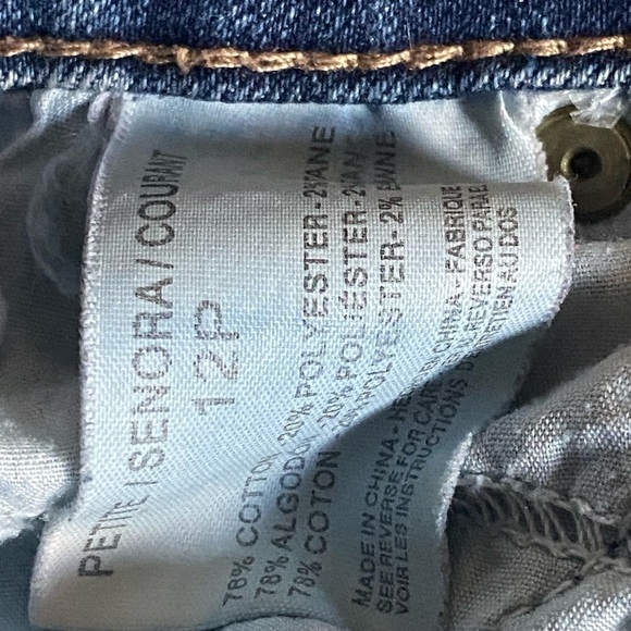 ANNE KLEIN “SKINNY ANKLE” BLUE DENIM JEANS Women’s Size 12P - Picture 5 of 12